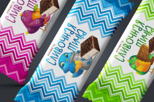 Дизайн упаковки для конфет «Сливочная Птичка»