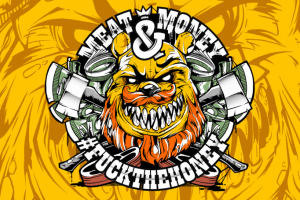 Иллюстрация для принта MEAT & MONEY F*CK THE HONEY