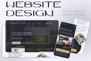 Landing page для студии дизайна интерьера