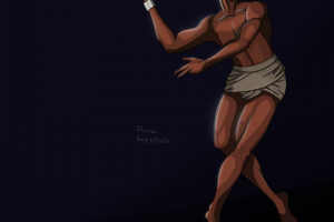 Танцующий в ночи мужчина