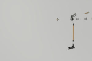 3d modeling and animation of a vertical vacuum cleaner