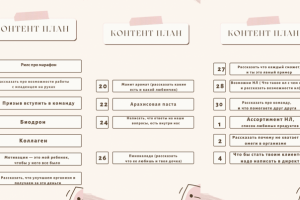 Оформление контент-плана