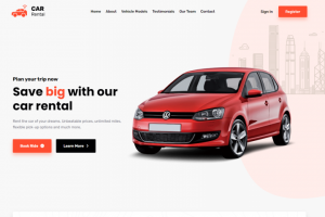 Веб-сайт по прокату автомобилей