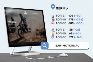 SEO-продвижение ИМ квадроциклов, мотоциклов, катеров и пр.