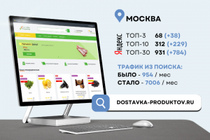 SEO-продвижение сайта по доставке продуктов