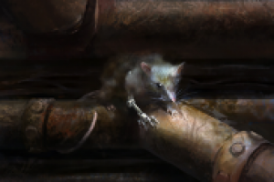 Крыса с металлической лапкой