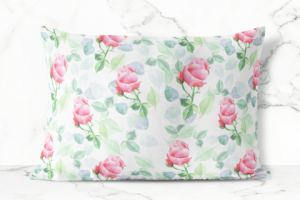 Бесшовный узор акварельные розы