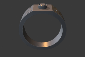 кольцо с камнем для печати на 3д принтере