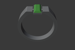 кольцо с камнем для печати на 3д принтере