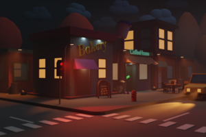 Low-poly town