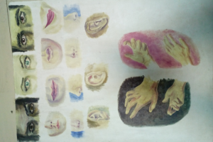 Быстрое написание элементов человеческого портрета, масло