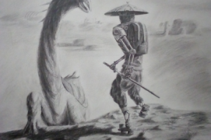 Авторская работа по компьютерной игре "Kenshi", карандаш