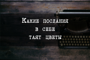 Какие послания в себе таят цветы