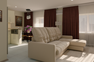 Визуализация интерьера. Гостиная