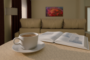 Визуализация интерьера. Гостиная