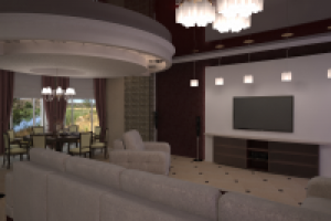 гостиная-столовая