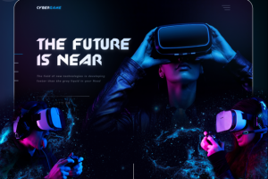 Дизайн-концепция страницы сайта VR оборудования