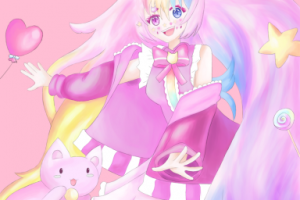 Розовая девушка