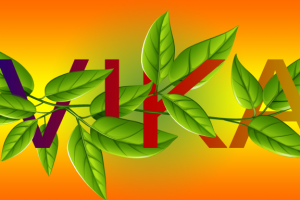 Буквы в листьях