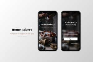 Дизайн приложения рецептов домашней выпечки.