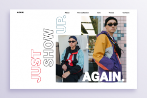 Again. Clothing brand. Landing page