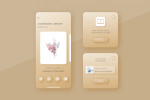 Дизайн интерфейса приложения библиотеки аудиокниг.
