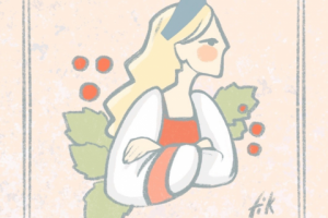 Иллюстрация для стикеров и открыток "Лада"