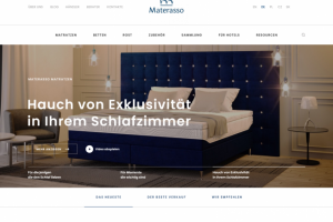 Дизайн главной страницы сайта Materasso