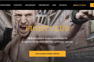 Дизайн сайта по бойцовской тематике