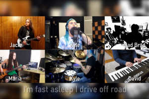 Монтаж клипа рок-группы, обработка звука, субтитры