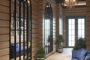 Коридор отеля в Карелии