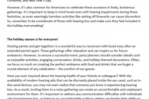 How to make holiday parties more hearing-loss friendly?