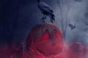 Мрачный хелуин в лесу