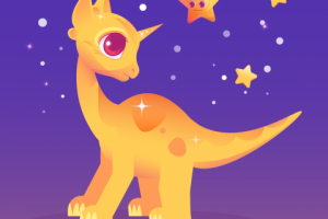 Динозаврик-единорог