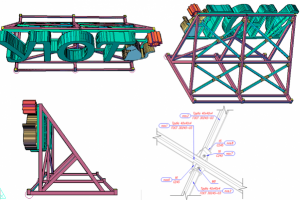Крышные буквыМеталлоконструкции под неоновые буквы на крыше дома