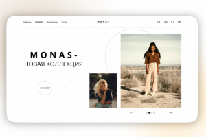 Landing page for a conceptual clothing brand
