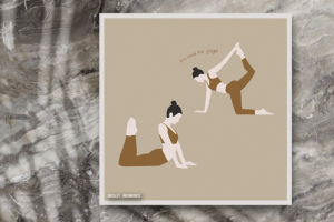 Минималистичная иллюстрация (йога)