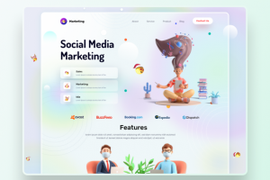 Landing Page, для иностранной Маркетинговой компании