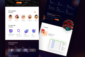 Landing Page, онлайн школы по Веб-дизайну "MaxShcool"