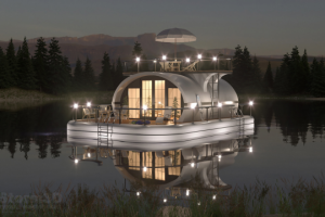 Дом на понтоне - Вечер