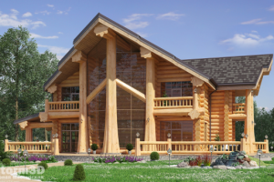 Дом из канадского кедра