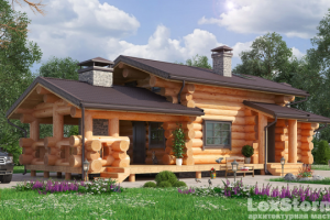 Визуализация дома из рубленного бревна