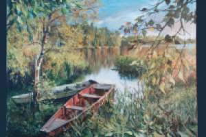 Озеро. Холст. Масло.