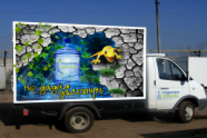 Реклама воды на авто