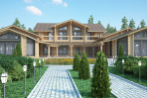 Деревянный дом с благоустройством