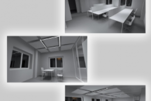 3д моделирование офиса и светотехнический расчет