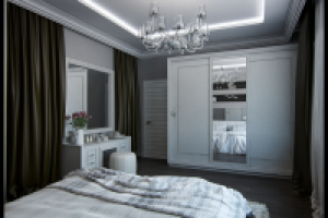Спальня в частном доме в стиле неоклассика г.Чехов