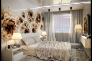 Спальня в современном стили для молодой пары