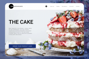 Концепт лендинга по продаже тортиков ручной работы