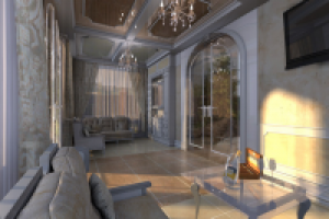 Дизайн гостиной (3d визуализация)